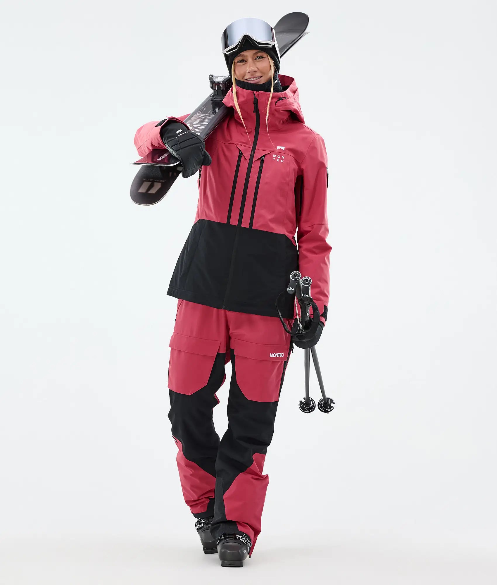 Moss W Ski Jacket Women - Light Red/Black