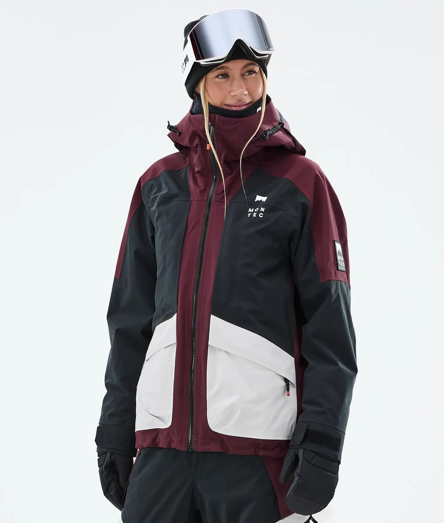 Morpheus W Ski Jacket Women Burgundy/Black/Light Grey