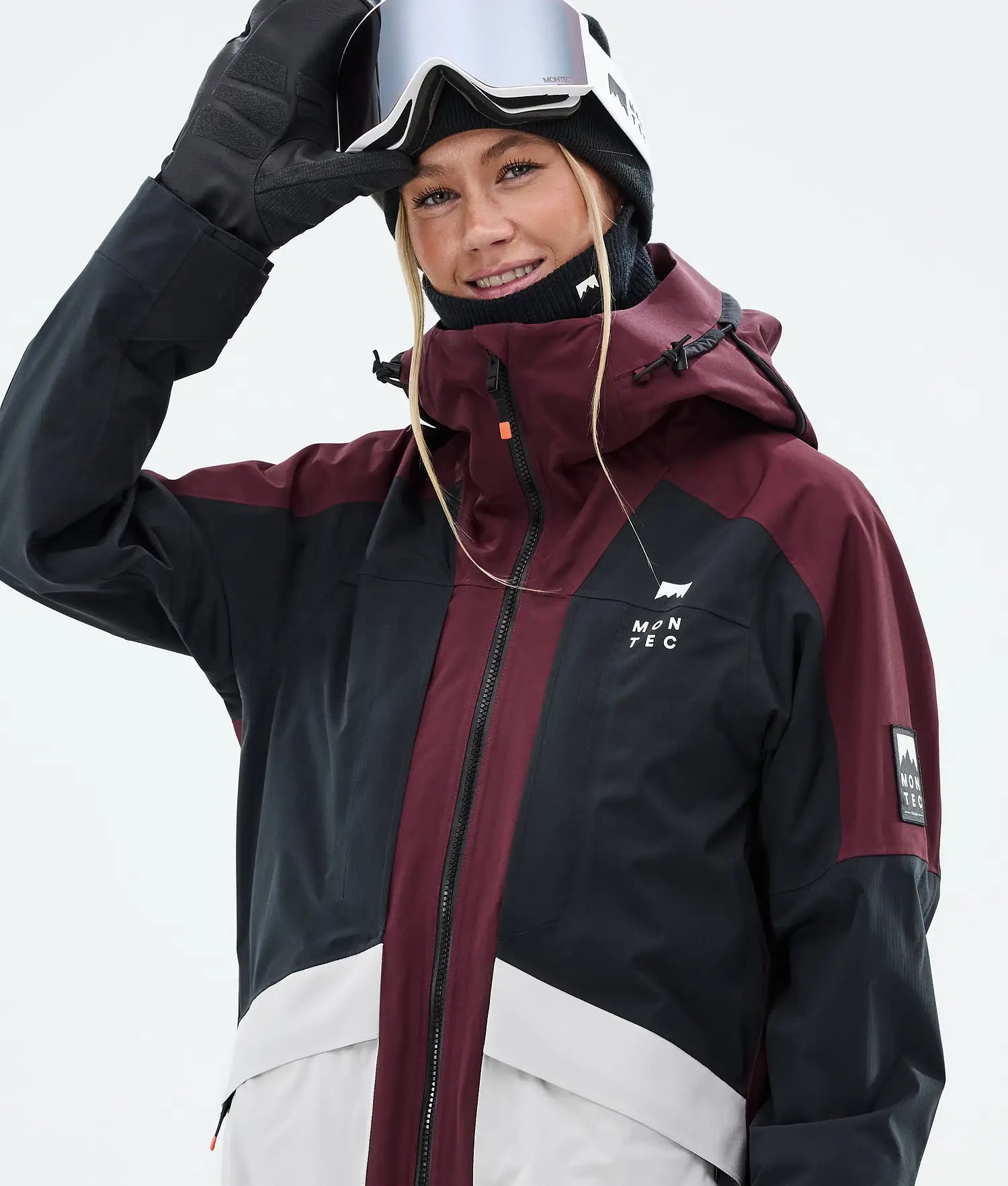 Morpheus W Ski Jacket Women Burgundy/Black/Light Grey