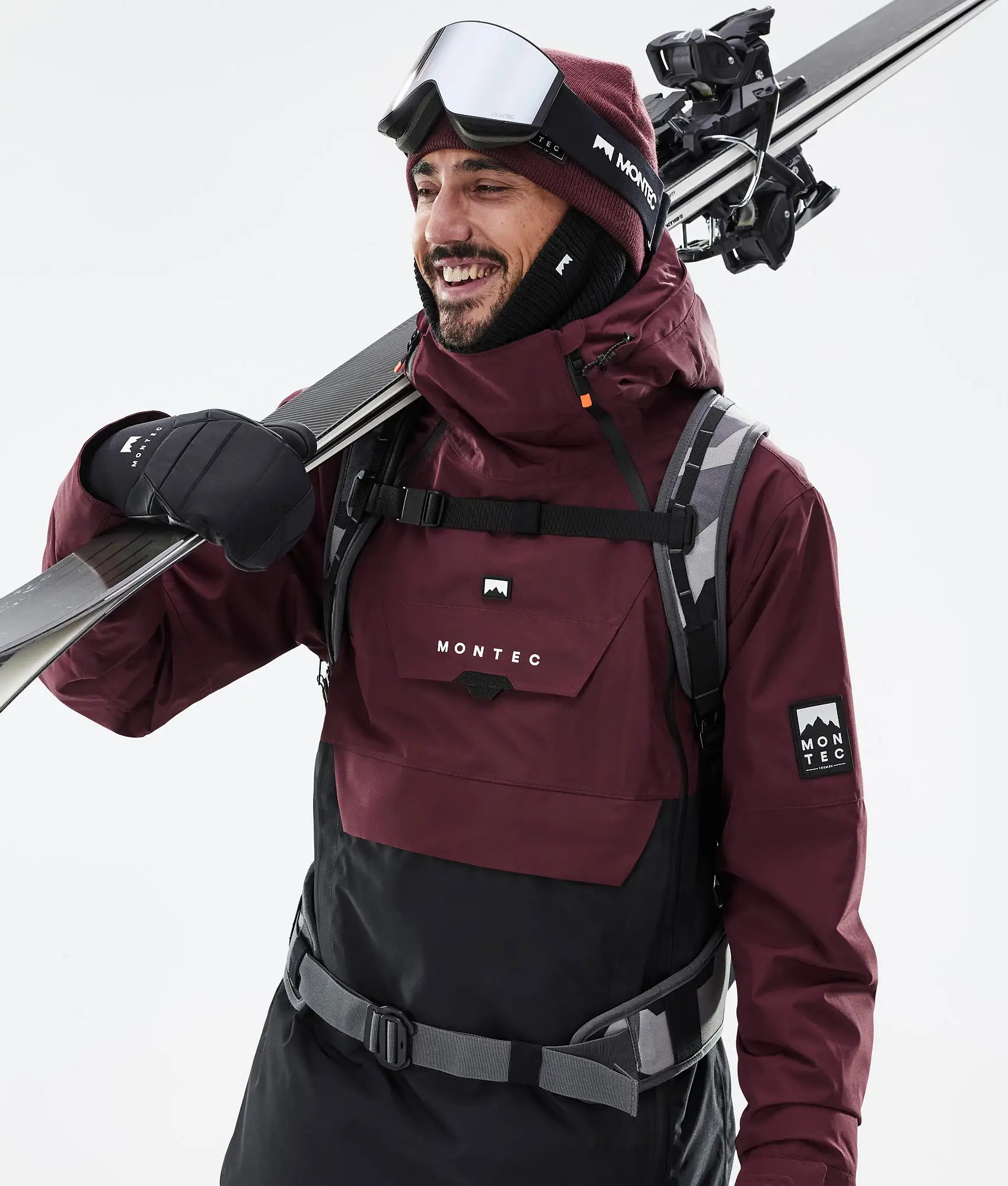 Doom Ski Jacket Men - Burgundy/Black