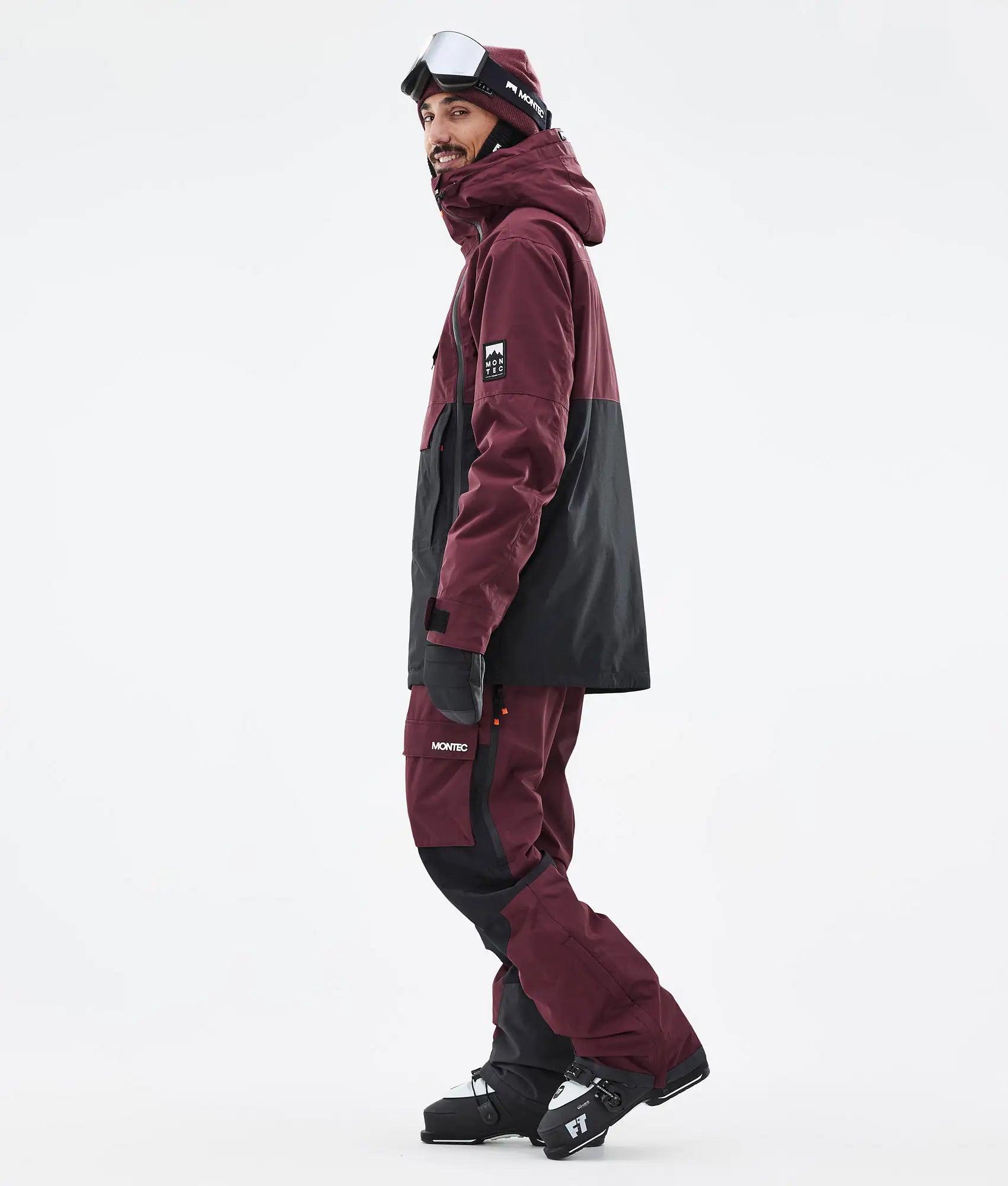 Doom Ski Jacket Men - Burgundy/Black