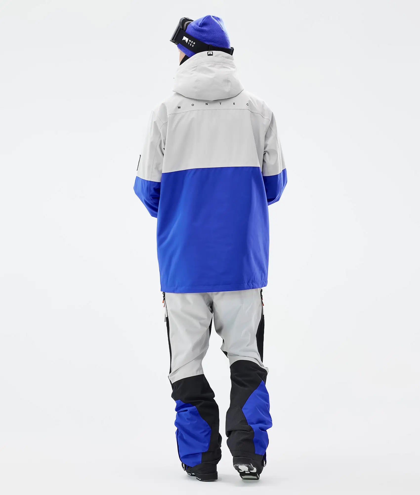 Doom Ski Jacket Men - Light Grey/Black/Cobalt Blue
