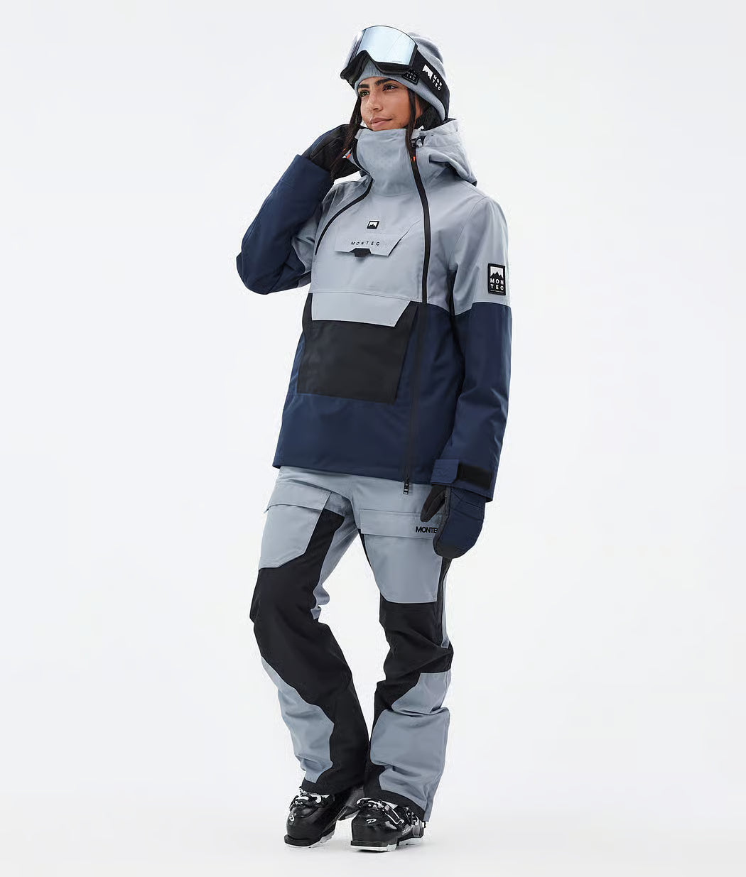 Doom W Ski Jacket Women Soft Blue/Black/Dark Blue