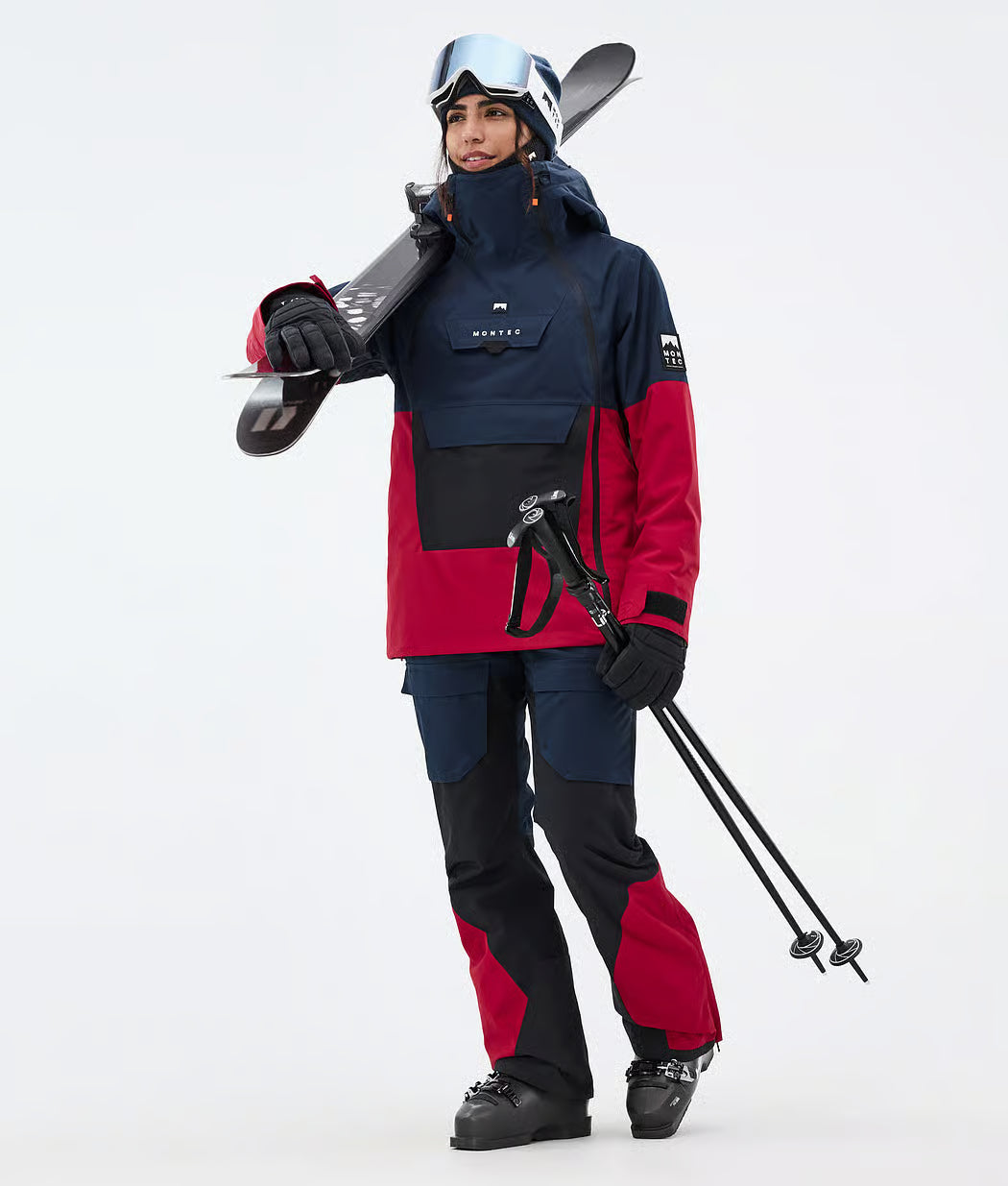 Doom W Ski Jacket Women Dark Blue/Black/Deep Red