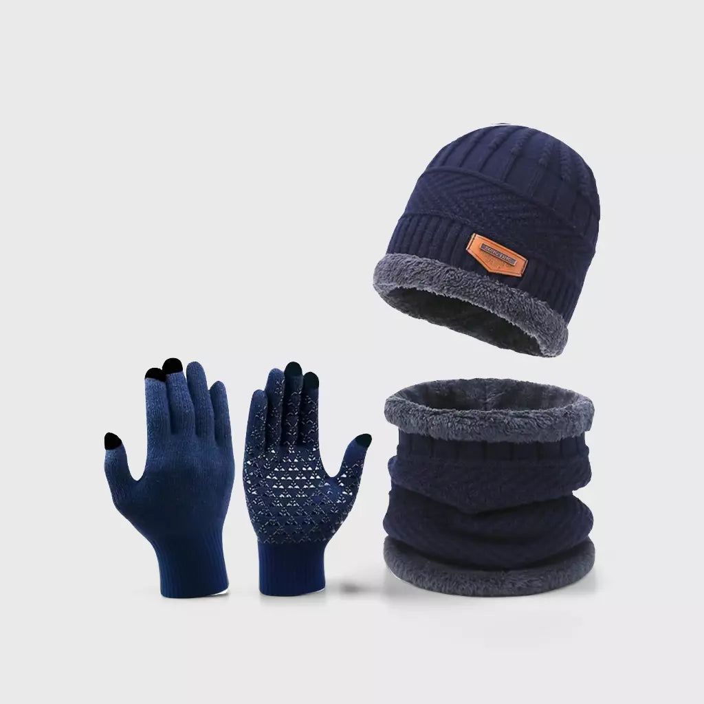 Warm Beanie and Neck Warmer with Touchscreen Gloves – Mountain®