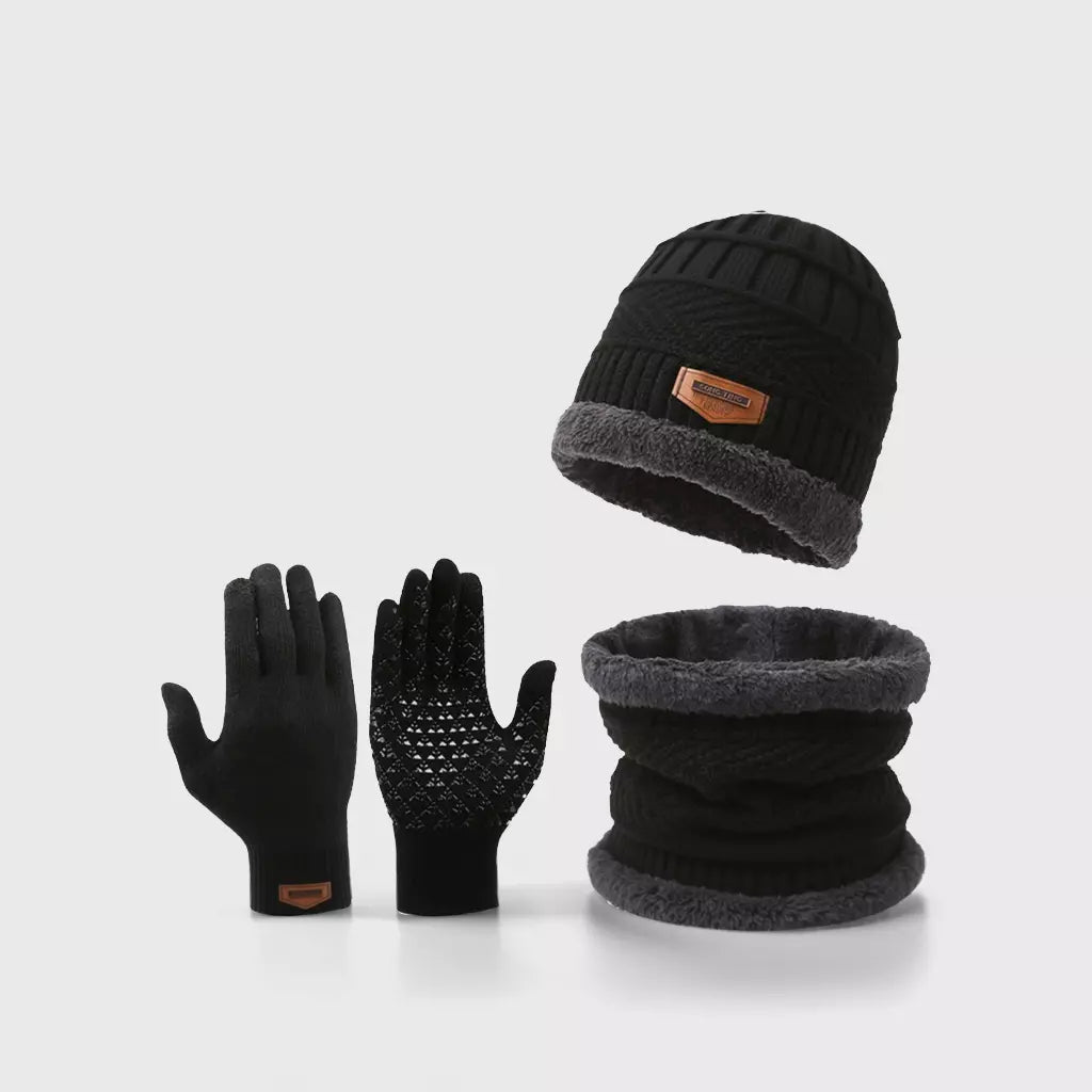 Mountain® Winter Set with Beanie, Neck Warmer, and Free Touchscreen Gloves